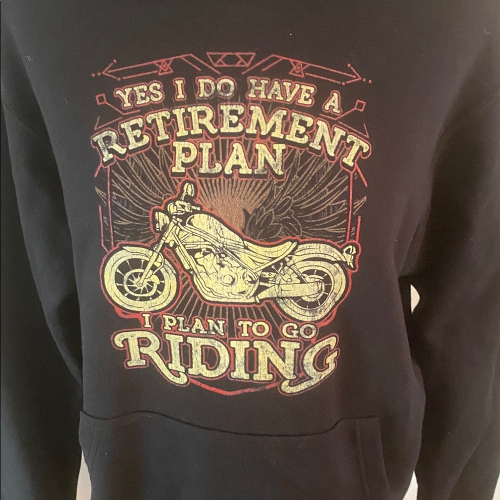Motorcycle retirement statement hoodie medium - Picture 2 of 8